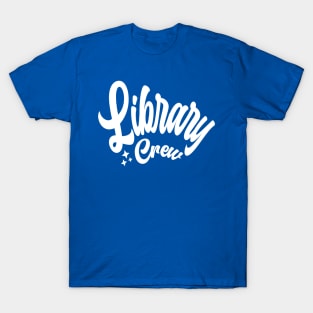 Library Crew Typography Reading T-Shirt